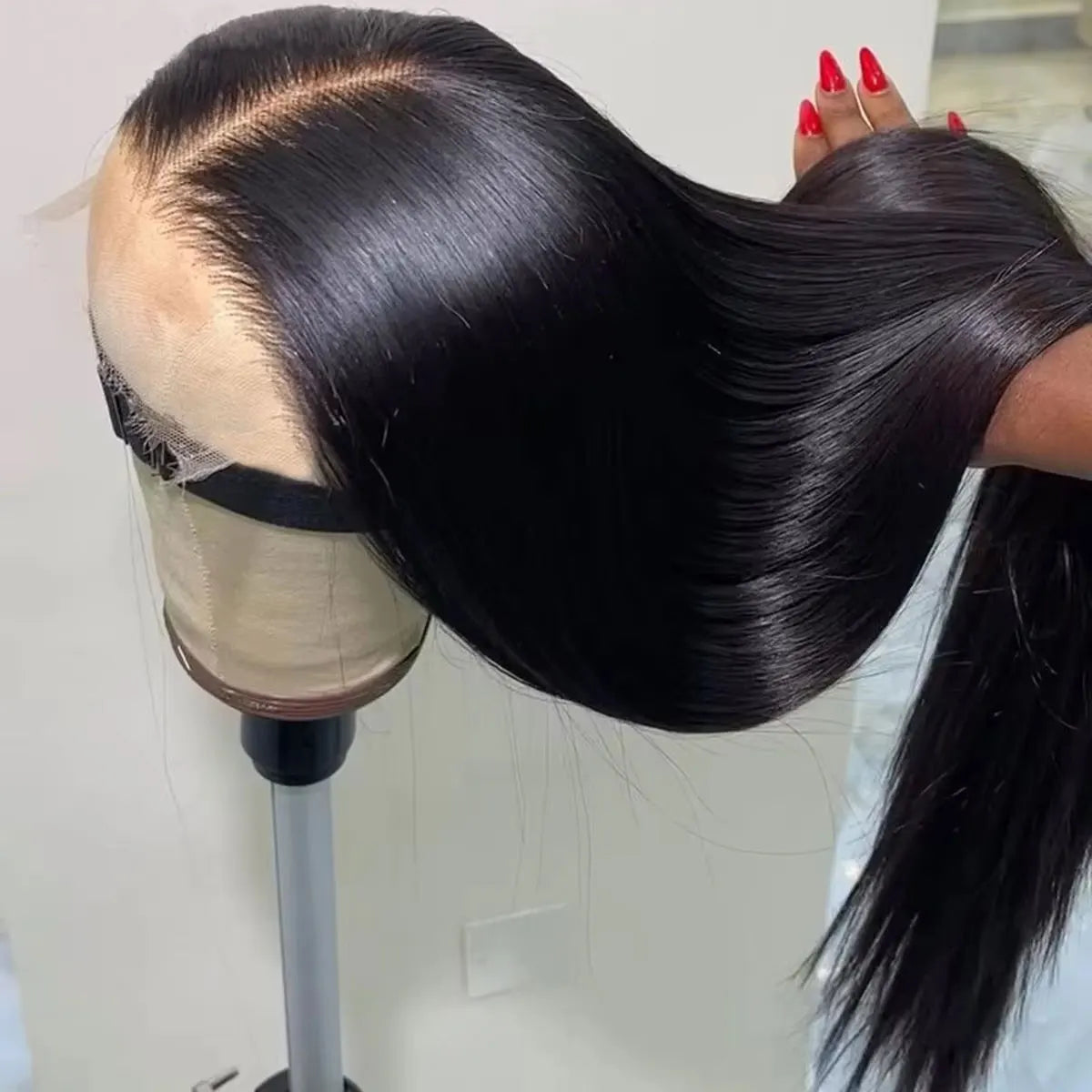  Vietnamese Human Hair Wigs Super Double Drawn Bone Straight Glueless Wigs Human Hair Wear and Go Lace Front Wig Raw Virgin Hai