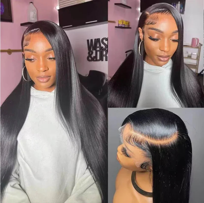 Vietnamese Straight Human Hair Wigs 300% Density 30 36 Inch 13x6 Hd Lace Front Wig 13x4 Straight Glueless Wig No Glue For Women