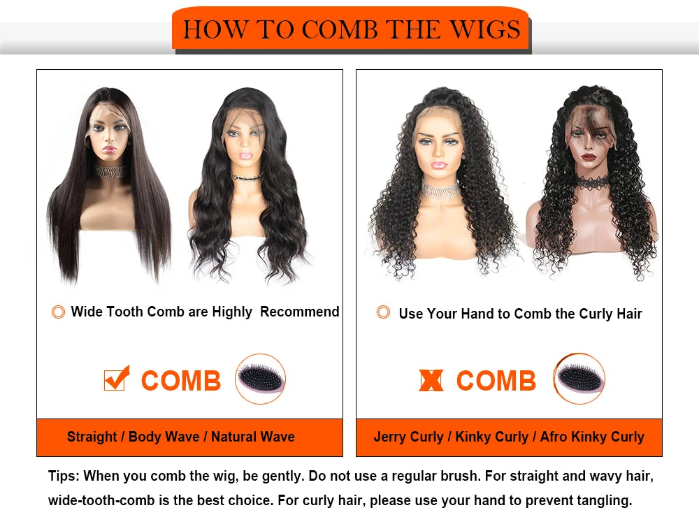 100% Human Hair Kinky Curly Glueless Wigs Human Hair For Women 13×4/13×6 HD Transparent Lace Frontal Wig 400 Density Wear And Go