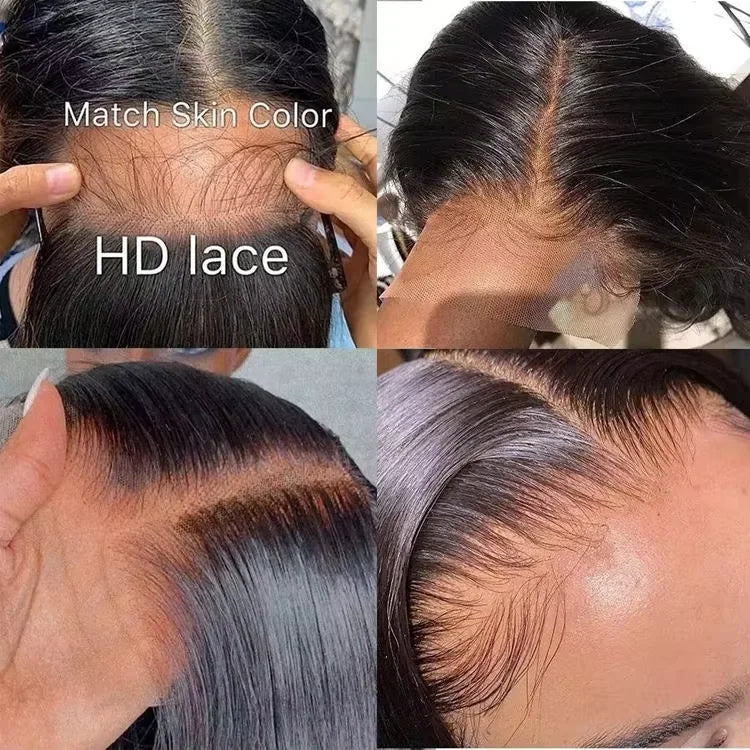 Bone Straight Human Hair Colored Brown Wigs Glueless HD Lace Frontal Wigs Brazilian Human Hair Lace Front Wigs for Black Women