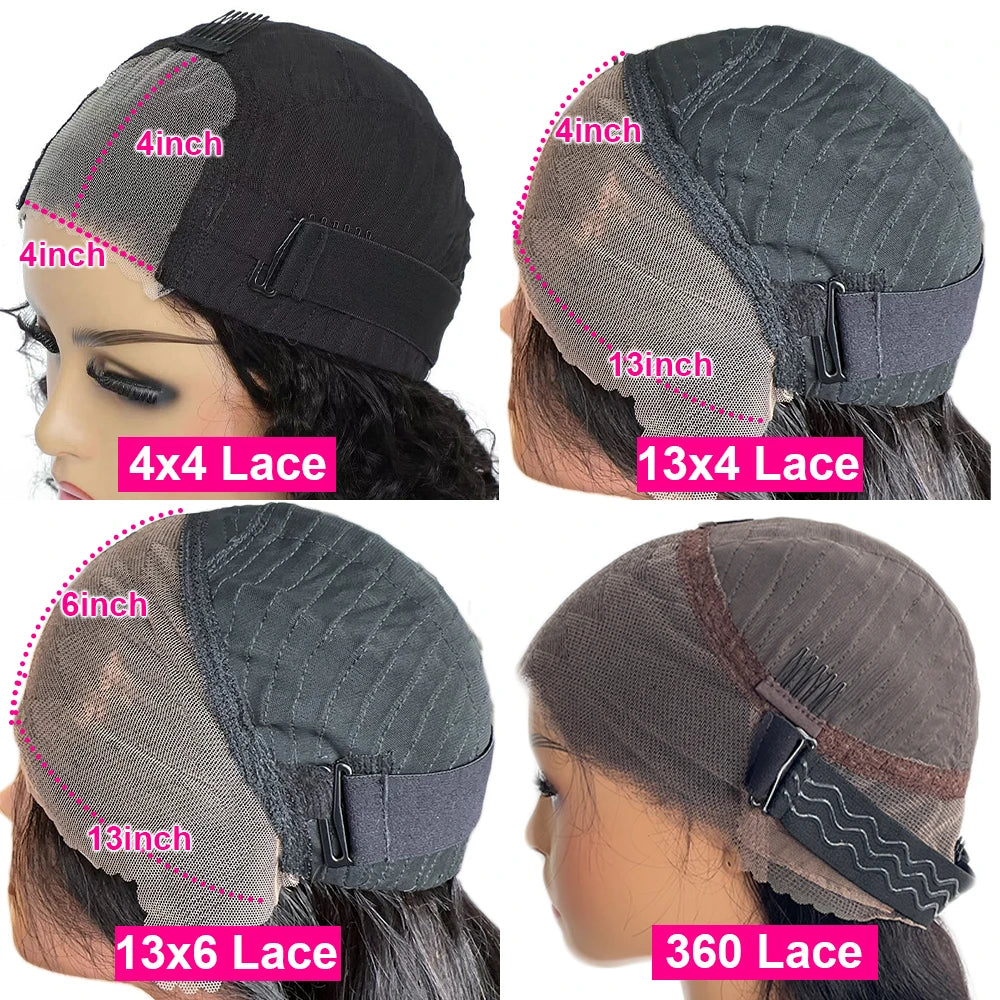100% Human Hair Kinky Curly Glueless Wigs Human Hair For Women 13×4/13×6 HD Transparent Lace Frontal Wig 400 Density Wear And Go