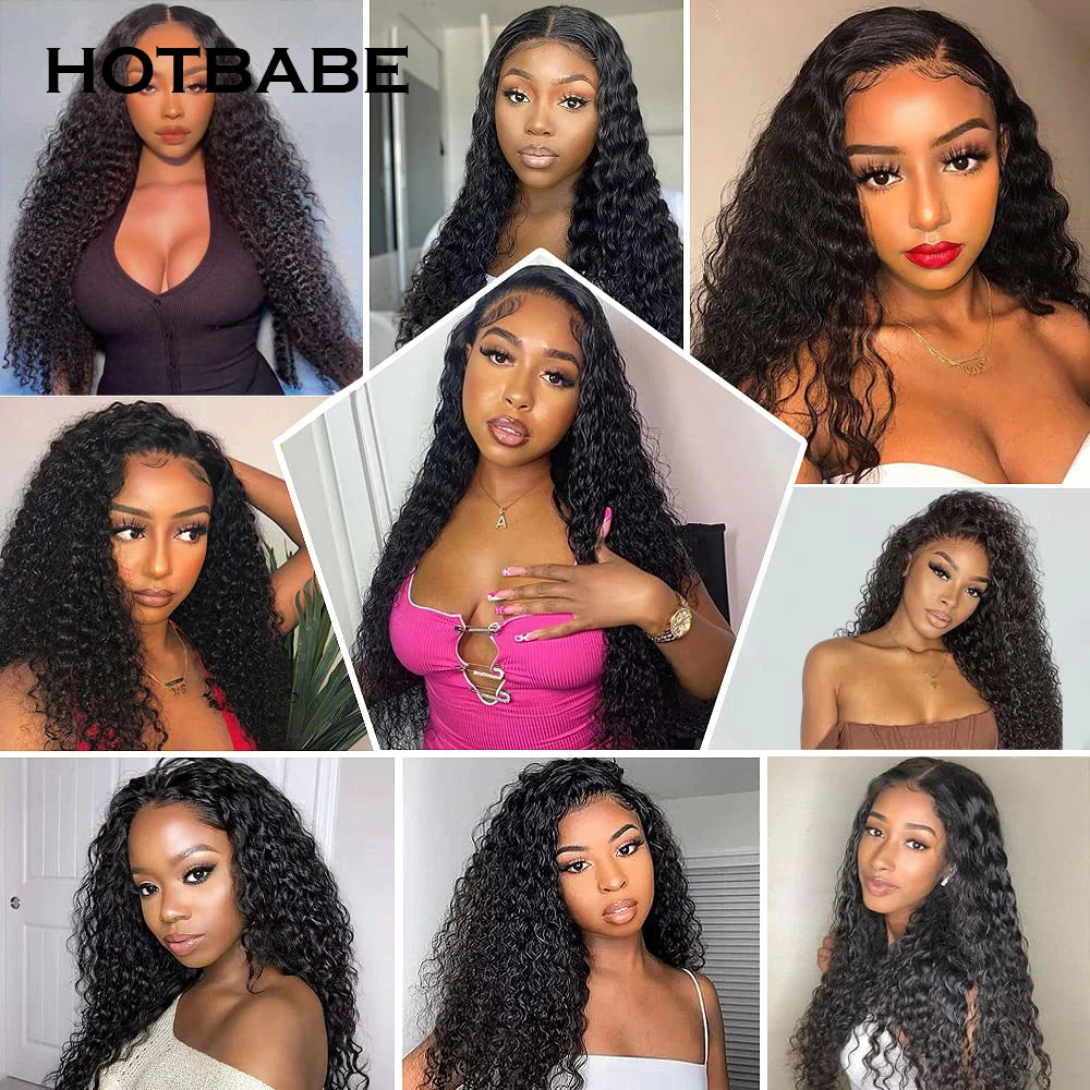 100% Human Hair Kinky Curly Glueless Wigs Human Hair For Women 13×4/13×6 HD Transparent Lace Frontal Wig 400 Density Wear And Go
