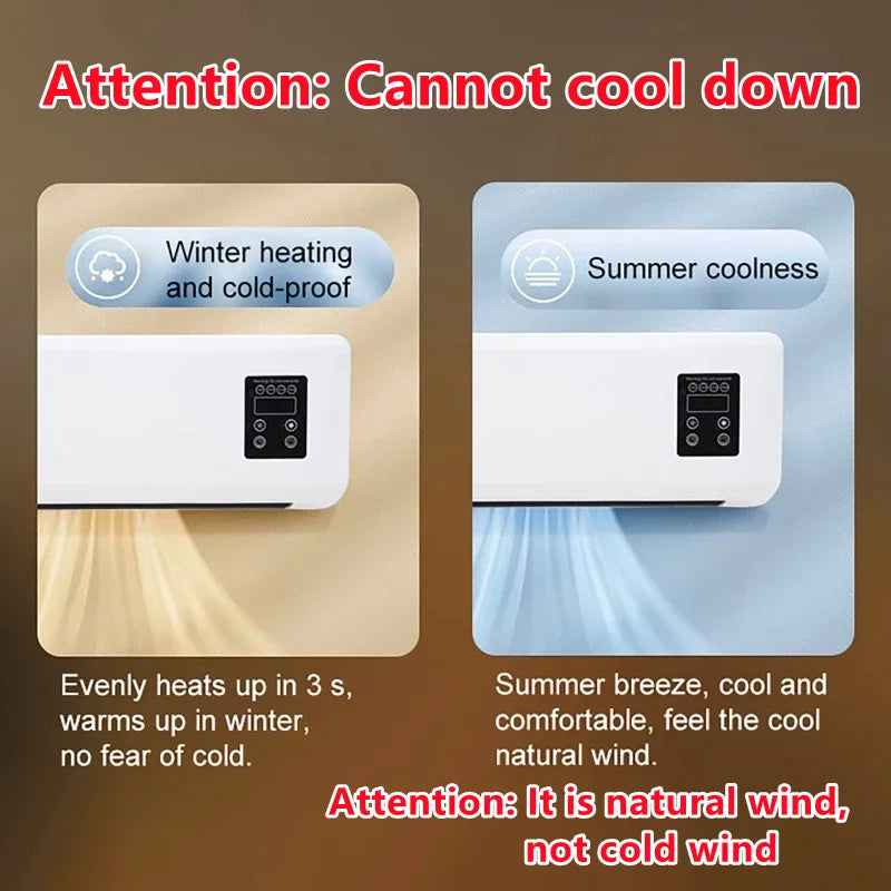 Portable Ductless Air Conditioner Wall-mounted Air Conditioner Fan and Heater RV Air Conditioner Fan Heater Combo Split